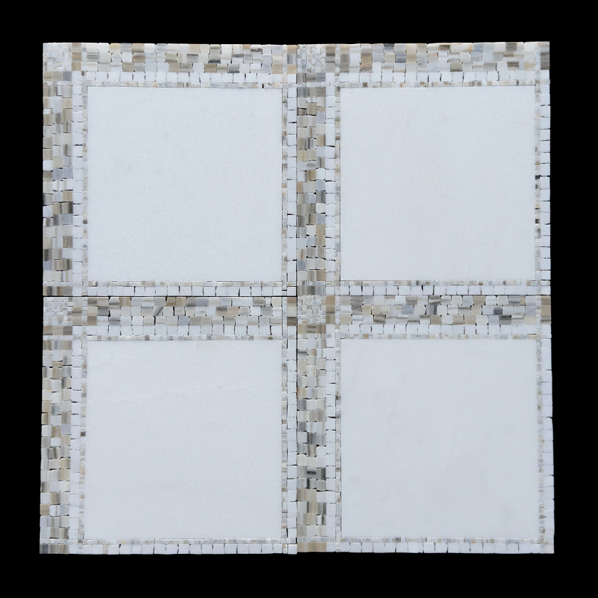 Provence Zebrino Marble mosaic lot image showing natural variation | The Mosaic Shop