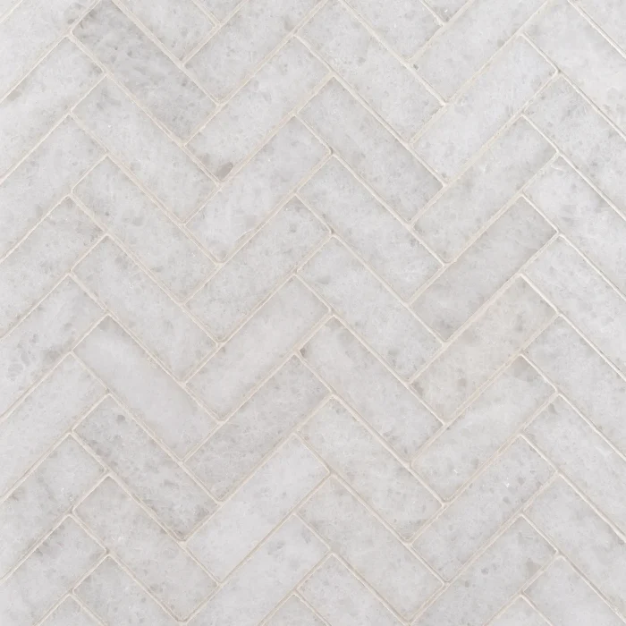 lunar herringbone marble mosaic natural stone | The Mosaic Shop