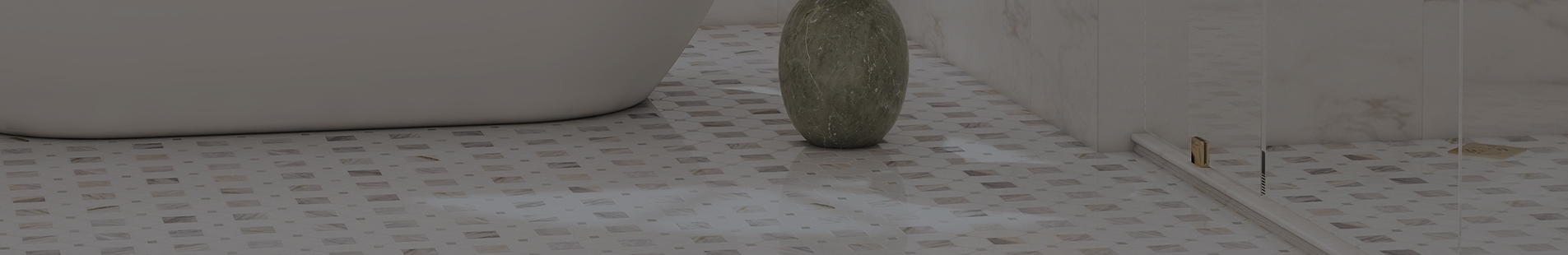 Seabreeze octagon and dot marble mosaic tile collection in six natural stone colorways – The Mosaic Shop