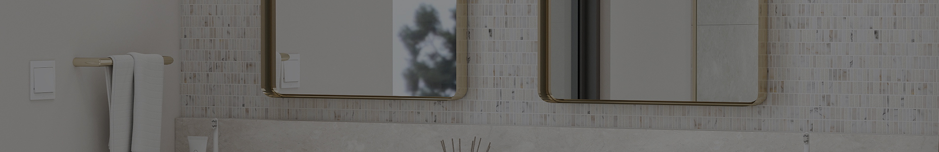 Studio mixed finish marble mosaic tile collection – honed polished and leathered natural stone – The Mosaic Shop